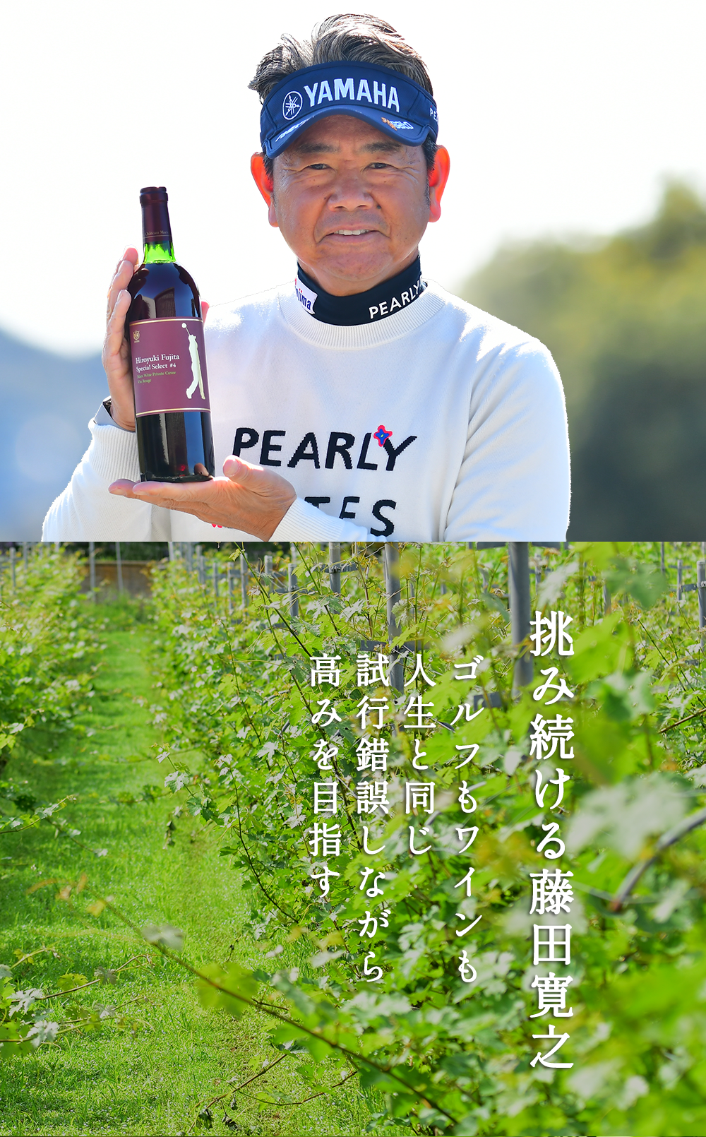 挑み続ける藤田寛之 ゴルフもワインも人生と同じで試行錯誤を続けながら高みを目指す